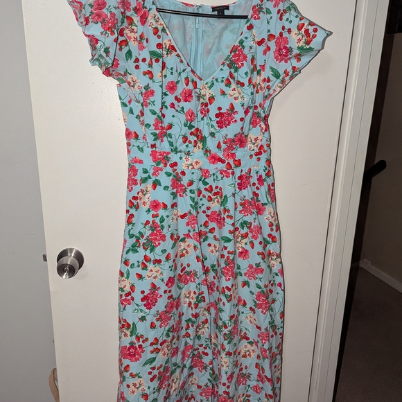 Floral Print Women's Dress - Picture 3 of 4